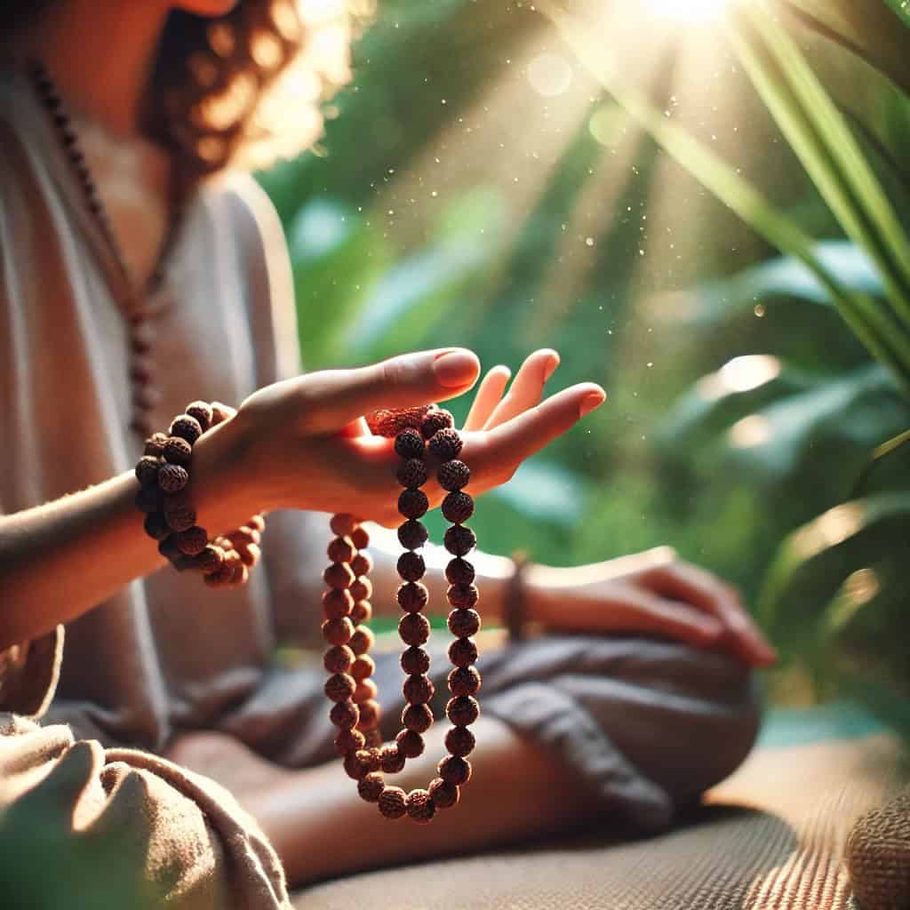 Rudraksha Mala in Use